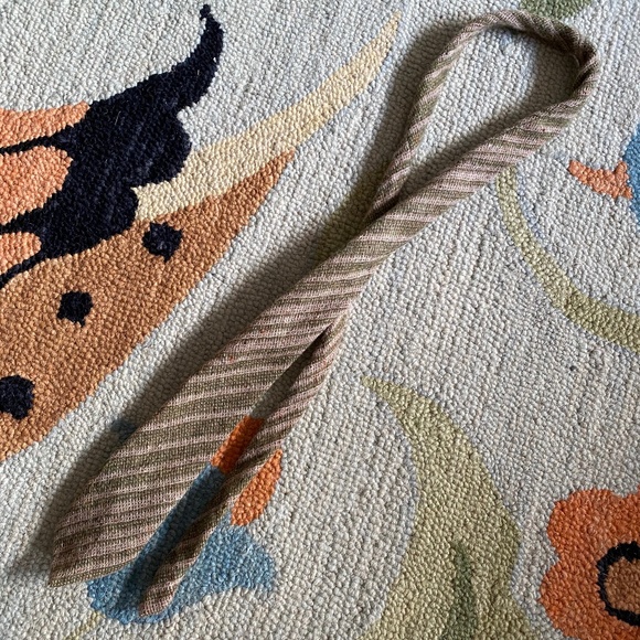 Tweedmill I 70s I Narrow British Green Gray Wool Tie - Picture 10 of 16